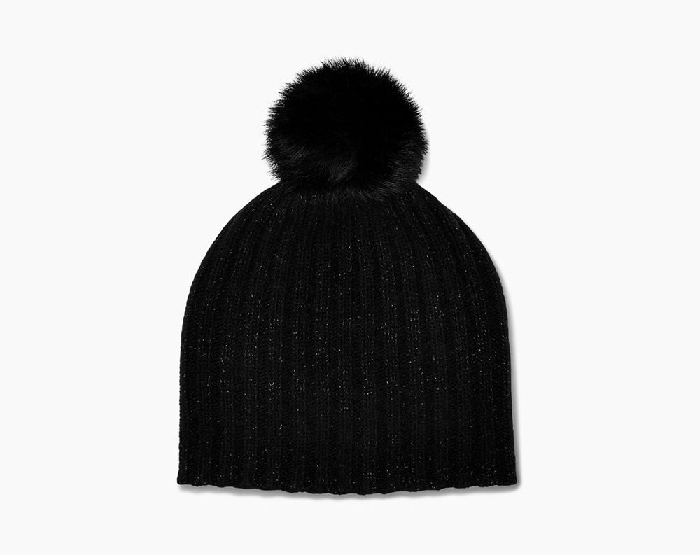 Ugg Beanies Canada - Ugg Women's Pippa Rib Knit Pom Black